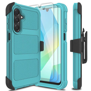 Étui de <span class=keywords><strong>téléphone</strong></span> portable robuste, résistant, résistant aux chocs, protection 360° avec clip de ceinture pour Samsung Galaxy A16 5G - Product Image 1