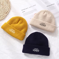 Article de promotion en peluche, nouveau chapeau unisexe chaud d'hiver animal 2D 3D enfants tricoté broderie logo bonnet personnalisé