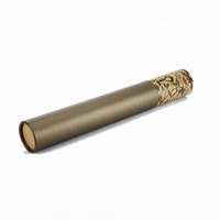 Design fantaisie luxe thé fleur vin emballage cadeau boîte ronde en papier Tube cylindre boîte