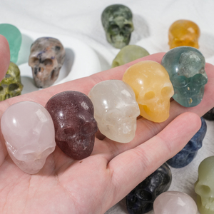 Bán buôn Mini Tay Chạm Khắc thực tế pha lê <span class=keywords><strong>Skull</strong></span> chạm khắc rõ ràng thạch anh đá quý <span class=keywords><strong>Skull</strong></span> cho Healing - Product Image 4