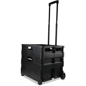 Universal Black <b>Folding</b> Container 18 1/4\"x15\"x18 1/4\" to 39 3/8\" Heavy Duty Mobile Storage <b>Crate</b> with Mesh Style (14110) - Product Image 4