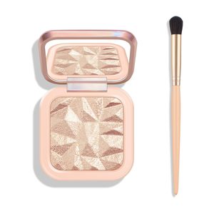Paleta de Iluminador en Polvo Prensado Vegano con Brillo Diamante, Maquillaje de Larga Duración, Alta Pigmentación, Bronceador e Iluminador de Marca Privada - Product Image 1