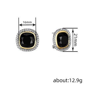 Eleganti Orecchini a Perno Bicolore, Gioielli Chic da Donna, Stile Business, per Uso Quotidiano, Idea Regalo - Product Image 3