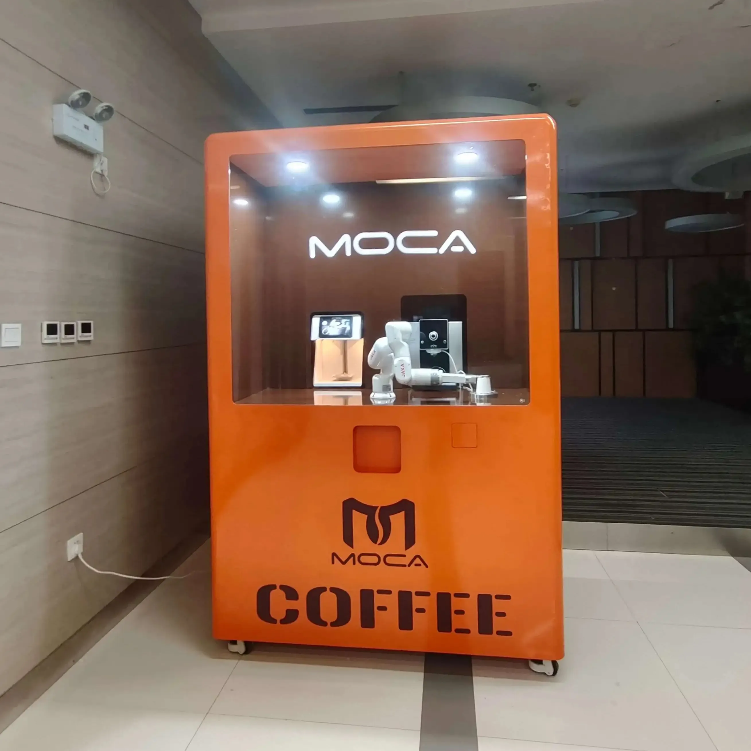 Penjualan Laris Mesin Penjual Otomatis Kios Kopi dan Es Pembuat Kopi Dalam Ruangan Robot