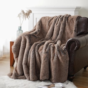 Sang Trọng Sang Trọng Fluffy Mềm Ấm Cúng Dài Đống Trọng Polyester Giả Lông Ném Puffy Chăn Cho Sofa Và Giường - Product Image 6