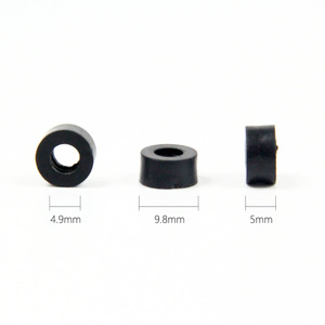 Pare-choc en Nylon noir, épais, 4 pièces, 5mm, lot de 10 pièces, fixation plate, <span class=keywords><strong>rondelle</strong></span> - Product Image 2