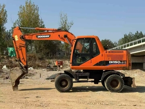 Excavadora de ruedas DOOSAN DH 150 150W-7 usada, excavadora de cadenas DOOSAN150W DH150W DH150W-7 de segunda mano con motor coreano - Product Image 2