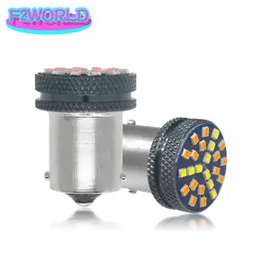 Bohlam LED T20 warna ganda, 1156 1157 BAY15D P21/5W lampu sinyal belok LED, lampu mundur cadangan mobil, sakelar Parkir 3 sol