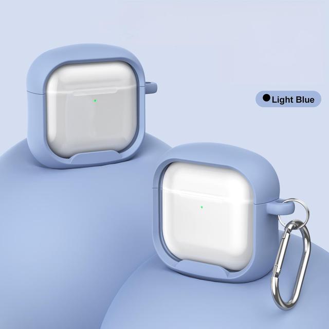 Anti Shock Tpu Pc Shockproof Wireless Charger Keychain Earphone case Cover for apple Earphone 1 2 3 4 Pro