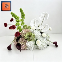 Ensemble floral artificiel en gros pour mariage, composition de fleurs en soie (calla, anthurium) pour la location d'événements et la décoration de cérémonies de mariage
