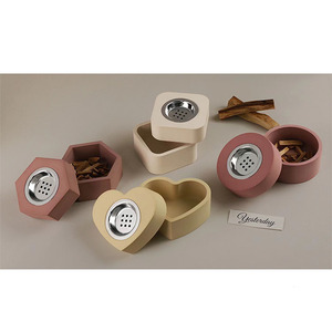 Portavelas Cuadrado de Cemento Creativo, Hecho a Mano, con Relieve, para Velas Aromáticas Árabes, Decoración del Hogar, Multicolor, Marca Jalo - Product Image 3