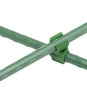 11mm ayarlanabilir bitki kafes bağlantı klip toka sabit bağlayıcı bahçe stakes metal çelikhane parantez için uygun