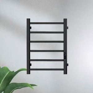 <span class=keywords><strong>Sèche</strong></span>-<span class=keywords><strong>serviettes</strong></span> <span class=keywords><strong>électrique</strong></span> mural FRODIS, grand modèle gris mat, design vertical moderne, en acier inoxydable, 60 cm, pour salle de bain - Product Image 5
