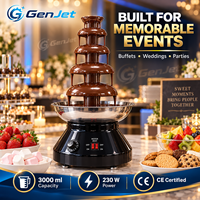 Nouvelle Fontaine à Chocolat Commerciale à 5 Niveaux à Base d'Eau avec Effet Cascade Certifiée CE pour Mariages et Fêtes Facile à Utiliser
