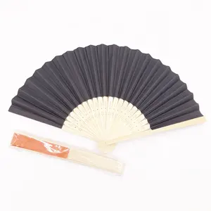 Bambus Griff Tragbare Seite Individuell Bedruckte Papier Hand Fan
