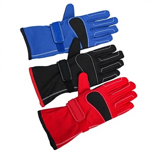 Gants de course unisexes résistants à l'usure, antidérapants, avec revêtement en PU, design à panneaux rouge et noir, pour le motocross et l'utilisation en extérieur - Product Image 6