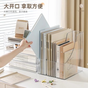 Transparent <b>File</b> Organizer <b>Storage</b> Rack For Desk A4 Paper Holder Office Desktop Organizer Plastic Single Tier Freestanding - Product Image 1