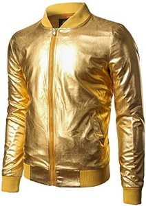 Chaqueta Bomber Varsity ligera con cremallera para hombre Nueva moda 70s Estilo de fiesta <span class=keywords><strong>disco</strong></span> para Halloween - Product Image 6