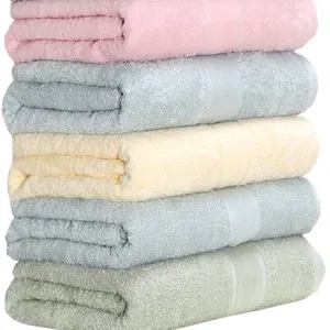 High Quality Bamboo Cotton Bath Towel Natural Super Absorbent Towel for Bathroom