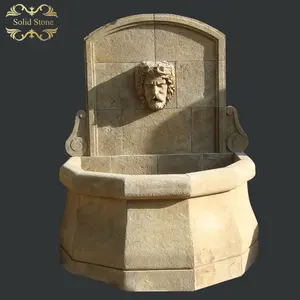 New Customization Garden Decoration Hand carved Unique design natural marble stone antique wall fountain