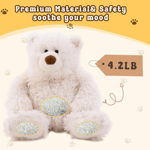 Oso Polar de 4,2 libras, peluche ponderado, peluche para adultos y niños, almohada de peso, regalos, Navidad, cumpleaños, Día de San Valentín, oso de hielo suave - Product Image 3