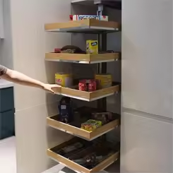 Armadio da <span class=keywords><strong>cucina</strong></span> Design nordico in melamina bianco a forma di L <span class=keywords><strong>mobili</strong></span> da <span class=keywords><strong>cucina</strong></span> per piccoli spazi - Product Image 6