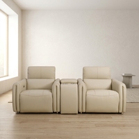 Komplettes Wohnzimmer-Set mit 2 Relaxsessel-Sofas