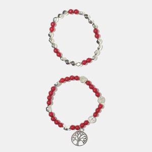 Wholesale Alloy Tree of Life Pendant <b>Bracelet</b> Fashion Acrylic Plastic Beaded <b>Bracelet</b> Couple <b>Bracelet</b> - Product Image 4