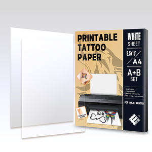 Papier de tatouage temporaire compatible avec les imprimantes laser, feuilles imprimables pour transfert d'eau, art corporel pour cosplay, photographie, projets de bricolage - Product Image 1