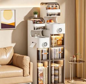 Armoire de rangement multifonctionnelle pour petite salle de bain <span class=keywords><strong>avec</strong></span> tiroirs, porte-papier toilette, armoire verticale pour salle de bain - Product Image 1