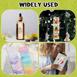 Unfinished Wooden Craft Rectangles Leather Cords DIY Wooden <b>Bookmarks</b> Hanging Tags for Wedding Party Birthday - Product Image 3