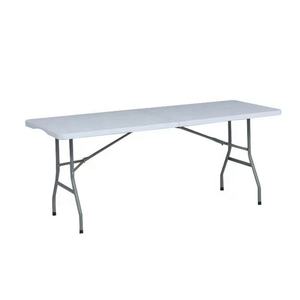 Table à manger pliante portable de 180 cm (6 pieds) avec <span class=keywords><strong>poignée</strong></span> en aluminium, design moderne pour l'intérieur, l'extérieur, les pique-niques, la plage, le camping, la salle de sport - Product Image 2