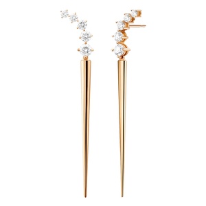 CHICNNA Pendientes de daga de oro de 14k con circonitas para mujer, joyería fina de moda, pendientes al por mayor, pendientes de tendencia 2026 - Product Image 4