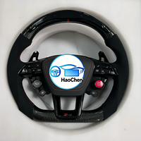 Volant en cuir multifonctionnel chauffant style S Line compatible avec Audi Q3 Q5 Q7 Q8 SUV Modification