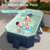 Piscine rectangulaire en PVC épaissi, résistante à l'usure, pliable, pour l'extérieur, non gonflable, pour la maison, pour les animaux domestiques, pour se rafraîchir