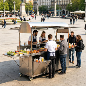 Mobile Cuisine Food Trailer Street Customizable Fully Equipped Commercial Hot Dog Fries Trailer Food Truck - Product Image 1