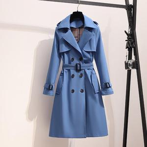 Nuovo Trench Coat Elegante da <span class=keywords><strong>Donna</strong></span> <span class=keywords><strong>Primavera</strong></span>-Autunno 2025, Stile Coreano, Casual, Lunghezza Media, Maniche Lunghe con Bottoni - Product Image 3