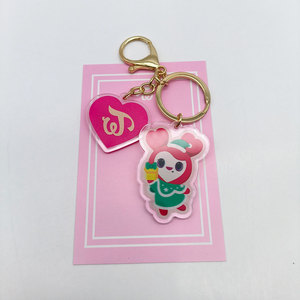 سلسلة مفاتيح مخصصة مطبوعة بالليزر من الأكريليك البلاستيكي مع فيلم هولوغرام صغير أصلي - Product Image 4