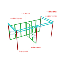 Sistem Display Kain Portabel Dua Sisi 496MM Perakitan Cepat Rangka Aluminium Modular Lubang Besar Kompatibel Pameran