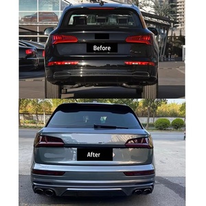 Diffusore Posteriore Look SQ5 con Terminali di Scarico per Paraurti Posteriore <span class=keywords><strong>Audi</strong></span> <span class=keywords><strong>Q5</strong></span> S-line FY Pre-restyling 2018 2019 <span class=keywords><strong>2020</strong></span> - Product Image 3
