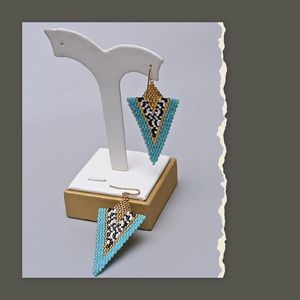 Pendientes Étnicos con Cuentas Hechas a Mano para Mujer de Namayo, Duraderos, Chapados en Oro de 24k, Acero 304, Ligeros y Cómodos - Product Image 2