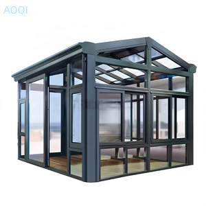 Toit en verre trempé réglable avec lumière solaire et véranda, style européen, cadre en aluminium, maison en verre d'extérieur, pavillon en verre de jardin - Product Image 6