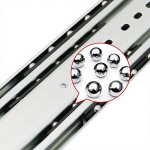 76mm Wide Heavy-Duty Industrial Load-Bearing Cold Rolled Steel <b>Slide</b> Rail Thickened Three-Section <b>Drawer</b> Guide Rail 200kg+ for - Product Image 2