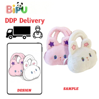 Sacs à dos en peluche pour enfants en coton rose personnalisés avec un matériau en coton super doux, design mignon, sacs en peluche, fabricant OEM