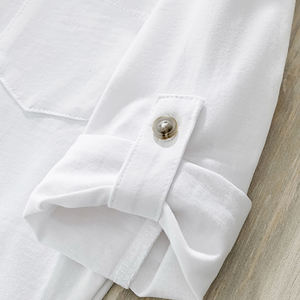 Polo à manches longues pour enfants, garçons et filles, avec logo personnalisé, en coton respirant - Product Image 4