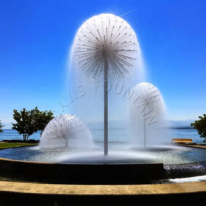 Fontaine d'eau de jardin de pissenlit de style français de prix usine à vendre