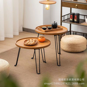 Folding <b>small</b> <b>round</b> <b>table</b>, living room, home use, <b>round</b> creative sofa <b>side</b> <b>table</b>, outdoor balcony coffee <b>table</b>, cross-border - Product Image 4