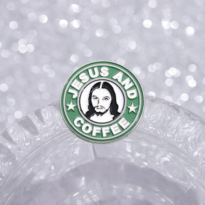 دبابيس مخصصة معدنية مستديرة على شكل مسيحي يَعْرفُ يسوع ويعرفُ البهجة دبابيس بعلامات لطيفة على شكل طية صدر مصنوعة من المينا - Product Image 4