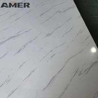 Panneaux en PVC imitation marbre imperméables Amer, feuille de marbre en PVC UV, panneau mural en PVC