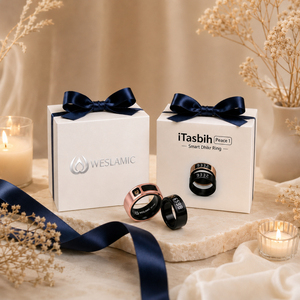 Bague Intelligente avec Écran LED Courbé Sans Soudure et Application pour la Prière Musulmane, Design Moderne, Étanche et Personnalisable - Idée Cadeau Islamique - Product Image 1